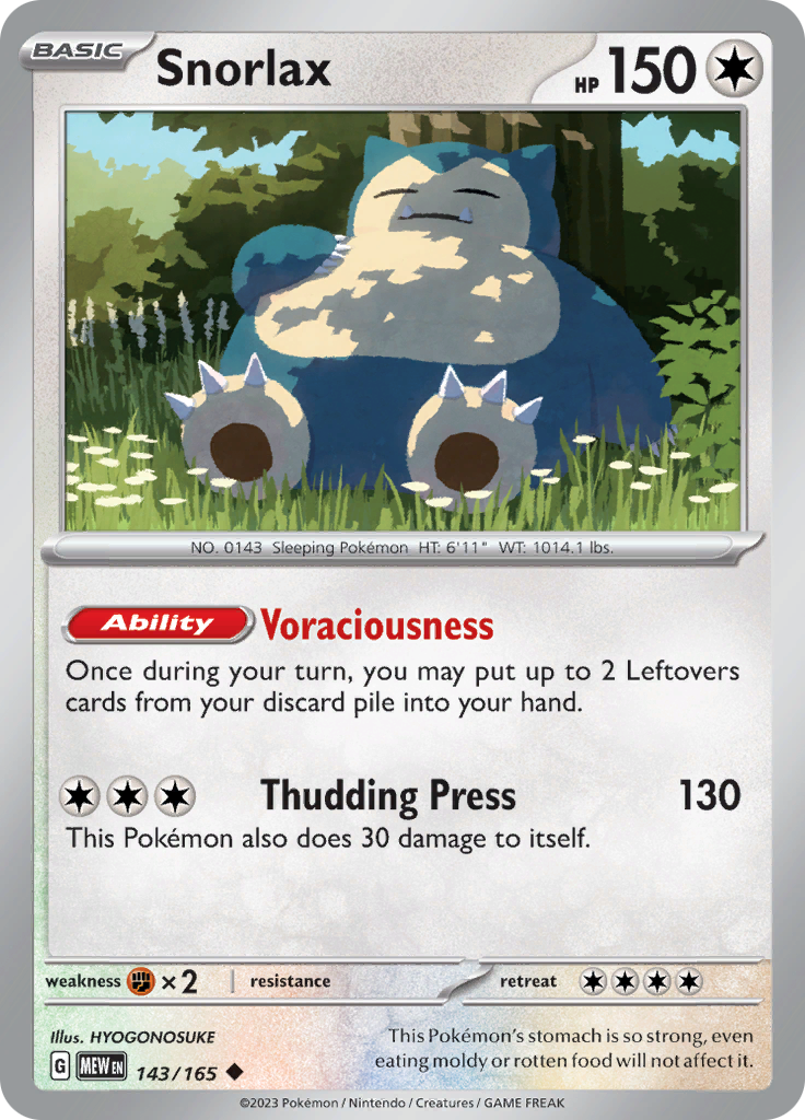 Snorlax (143/165) [Scarlet & Violet: 151] | Exor Games New Glasgow