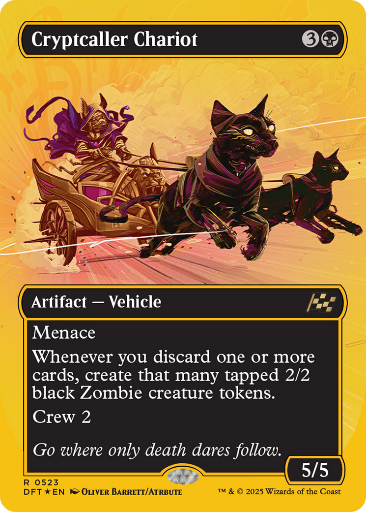 Cryptcaller Chariot (Borderless) (First-Place Foil) [Aetherdrift] | Exor Games New Glasgow