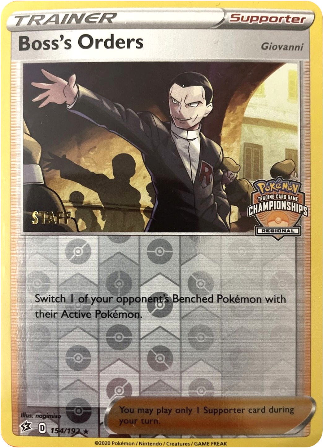 Boss's Orders (154/192) (Staff Regional Championships) [League & Championship Cards] | Exor Games New Glasgow