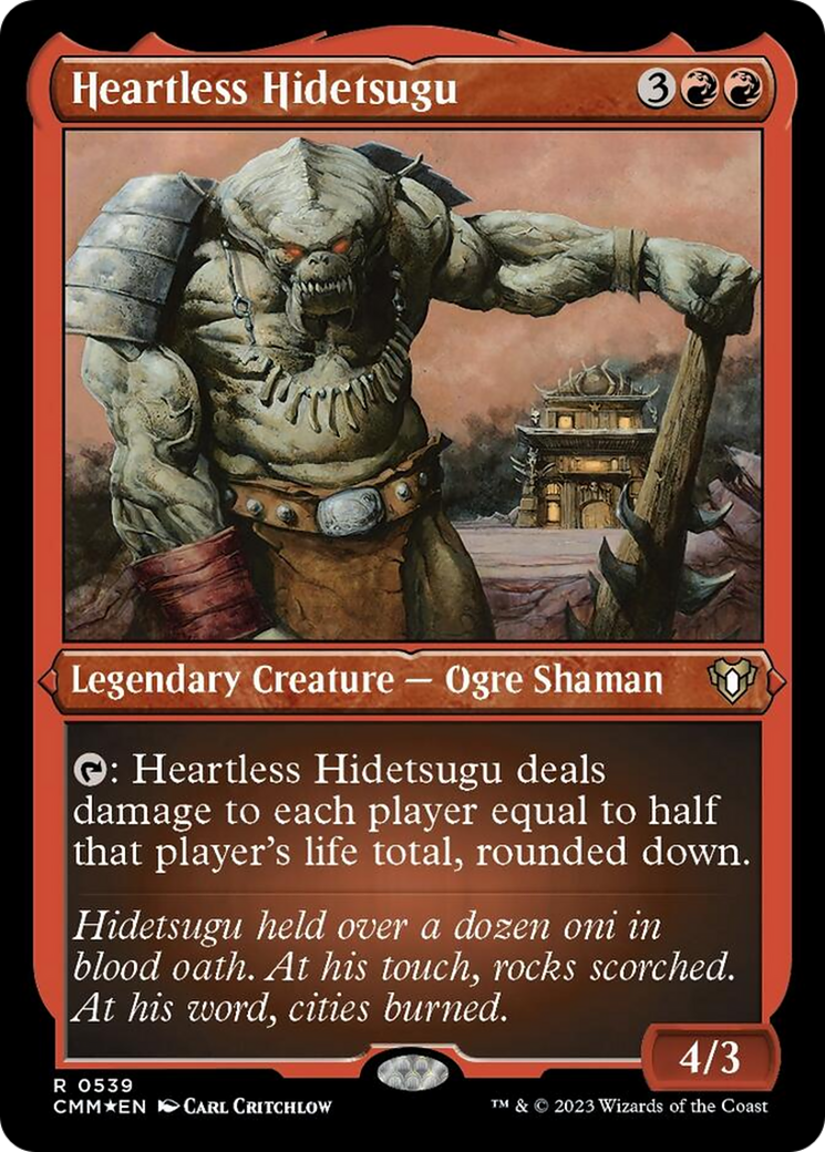 Heartless Hidetsugu (Foil Etched) [Commander Masters] | Exor Games New Glasgow