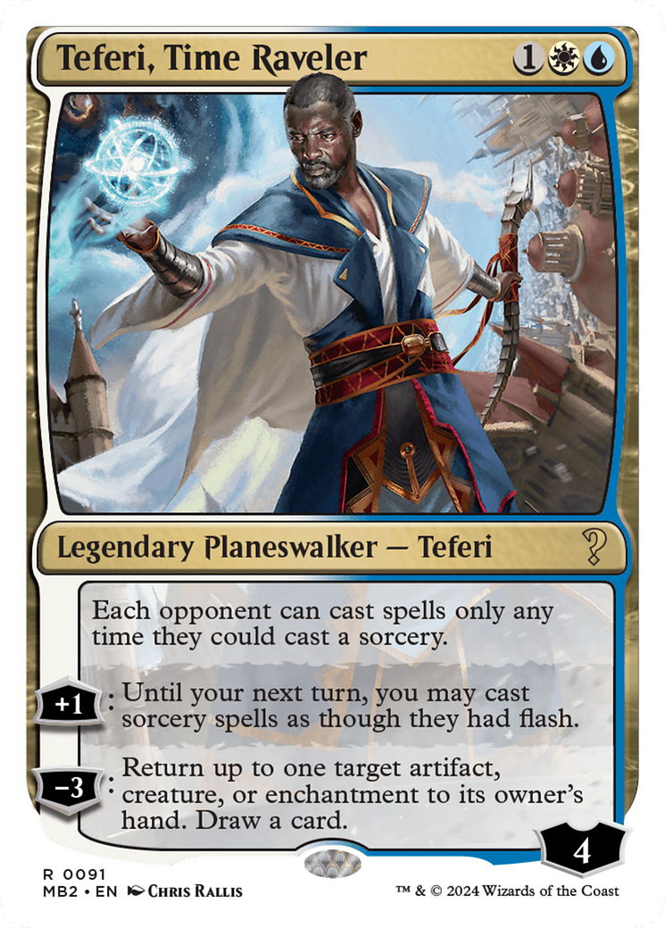 Teferi, Time Raveler (White Border) [Mystery Booster 2] | Exor Games New Glasgow