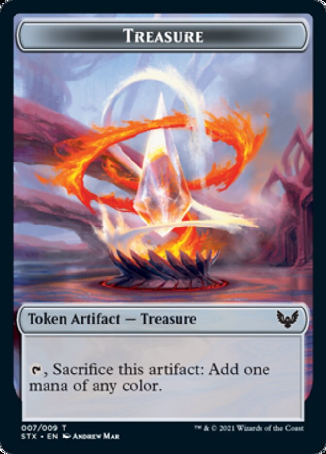 Inkling // Treasure Double-Sided Token [Strixhaven: School of Mages Tokens] | Exor Games New Glasgow