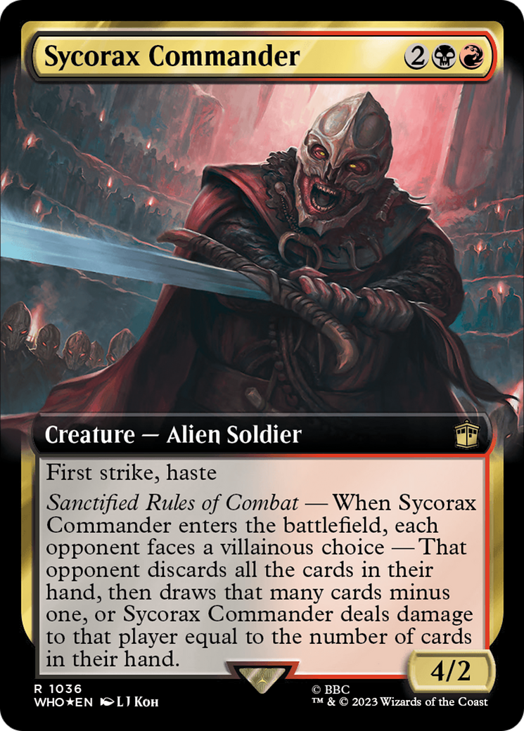 Sycorax Commander (Extended Art) (Surge Foil) [Doctor Who] | Exor Games New Glasgow