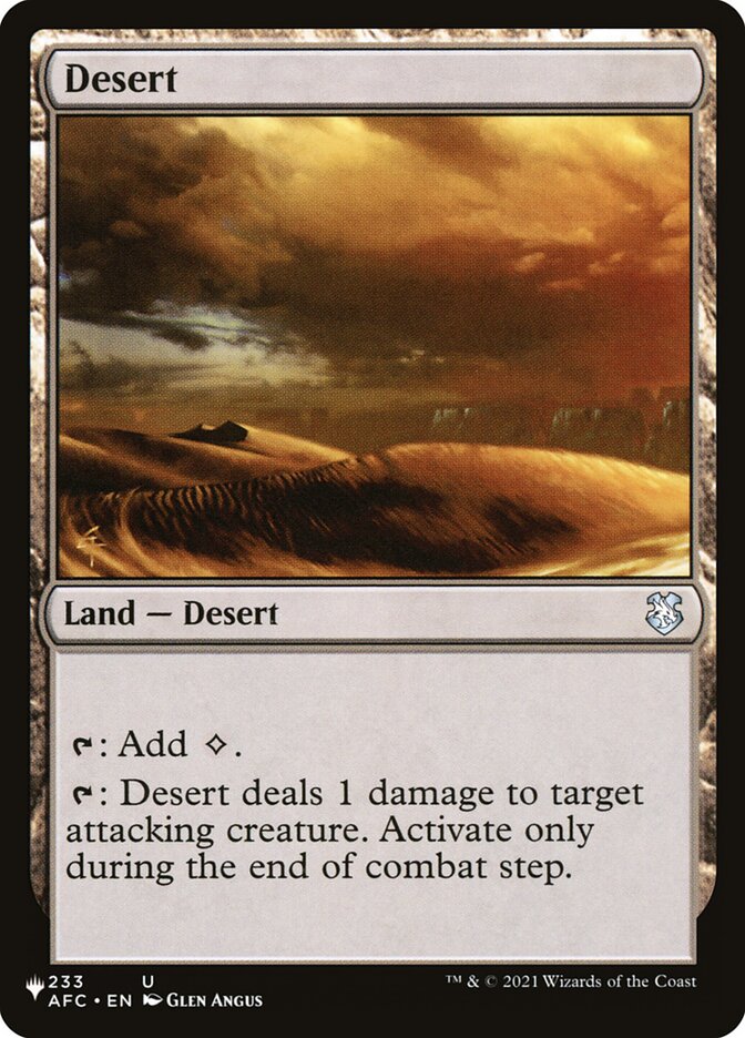 Desert [The List] | Exor Games New Glasgow