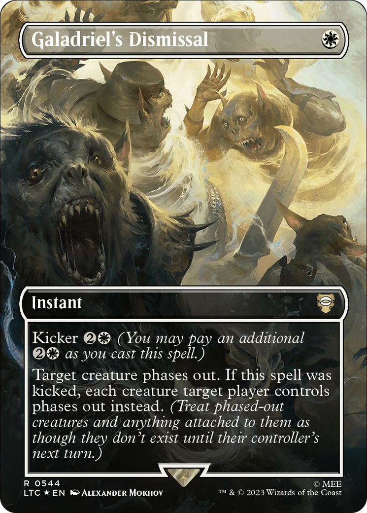 Galadriel's Dismissal (Borderless) (Surge Foil) [The Lord of the Rings: Tales of Middle-Earth Commander] | Exor Games New Glasgow
