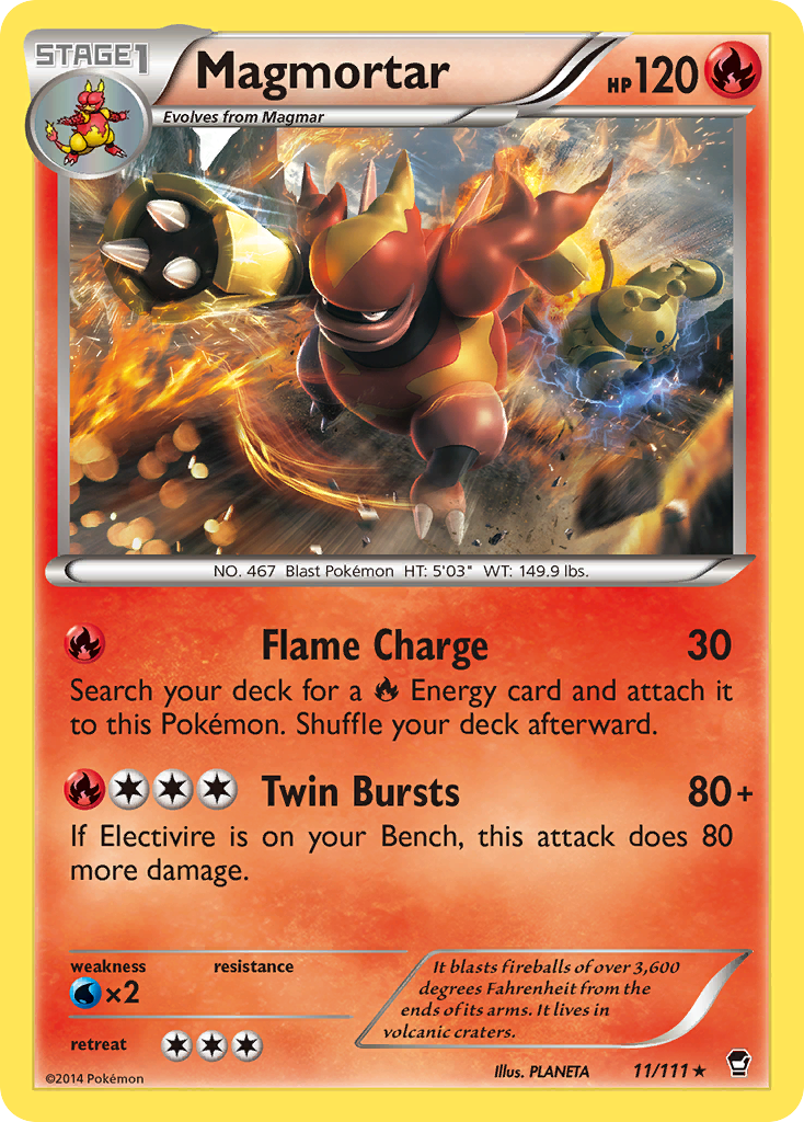 Magmortar (11/111) [XY: Furious Fists] | Exor Games New Glasgow