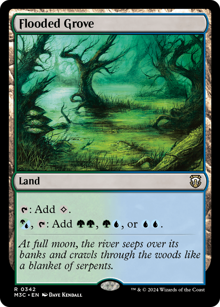 Flooded Grove (Ripple Foil) [Modern Horizons 3 Commander] | Exor Games New Glasgow