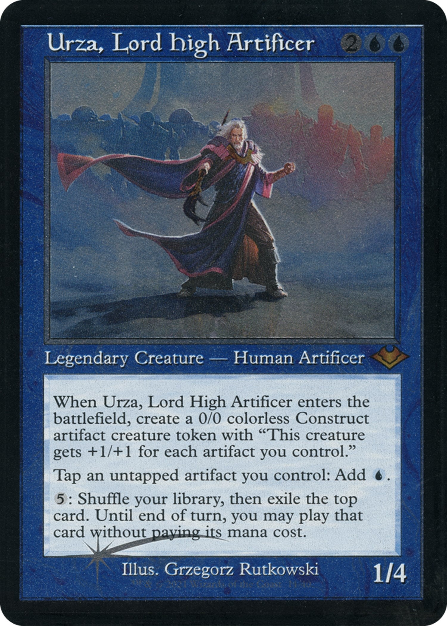 Urza, Lord High Artificer (Retro Foil Etched) [Modern Horizons] | Exor Games New Glasgow