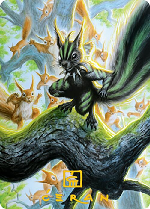 Chatterfang, Squirrel General Art Card (67) (Gold-Stamped Signature) [Modern Horizons 2 Art Series] | Exor Games New Glasgow