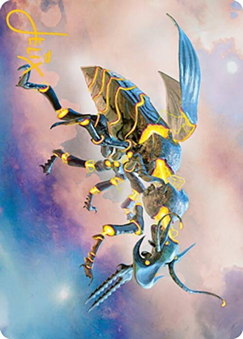 Zabaz, the Glimmerwasp Art Card (Gold-Stamped Signature) [Modern Horizons 2 Art Series] | Exor Games New Glasgow