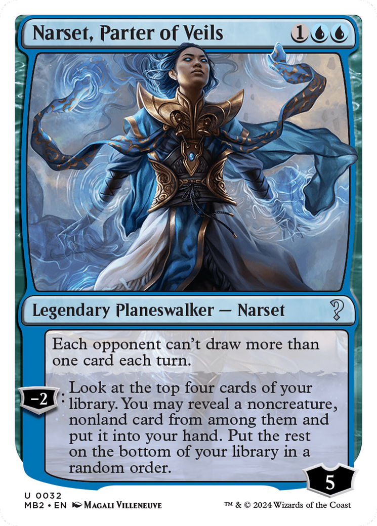 Narset, Parter of Veils (White Border) [Mystery Booster 2] | Exor Games New Glasgow