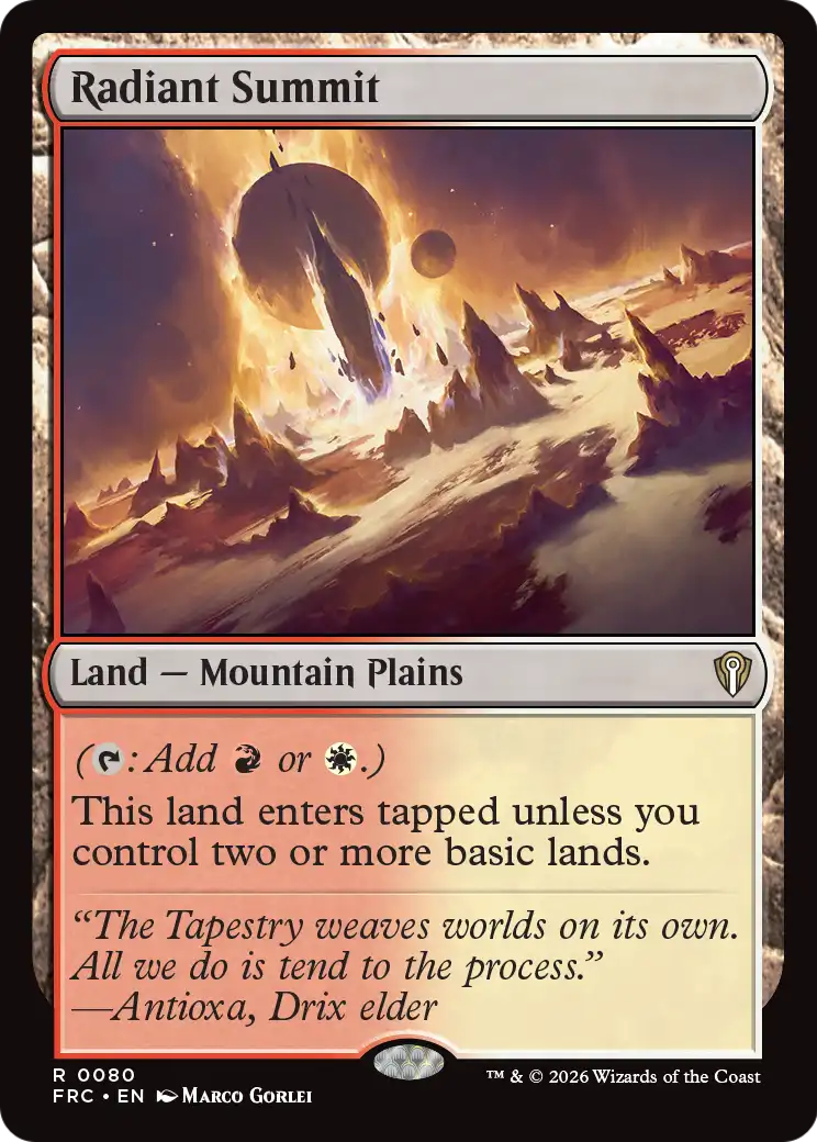 Radiant Summit [Reality Fracture Commander] | Exor Games New Glasgow