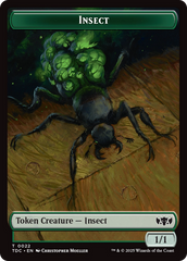 Insect (0022) // Plant Double-Sided Token [Tarkir: Dragonstorm Commander Tokens] | Exor Games New Glasgow