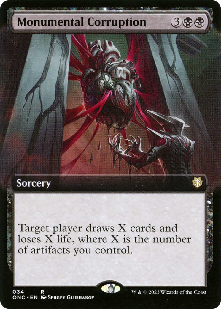 Monumental Corruption (Extended Art) [Phyrexia: All Will Be One Commander] | Exor Games New Glasgow