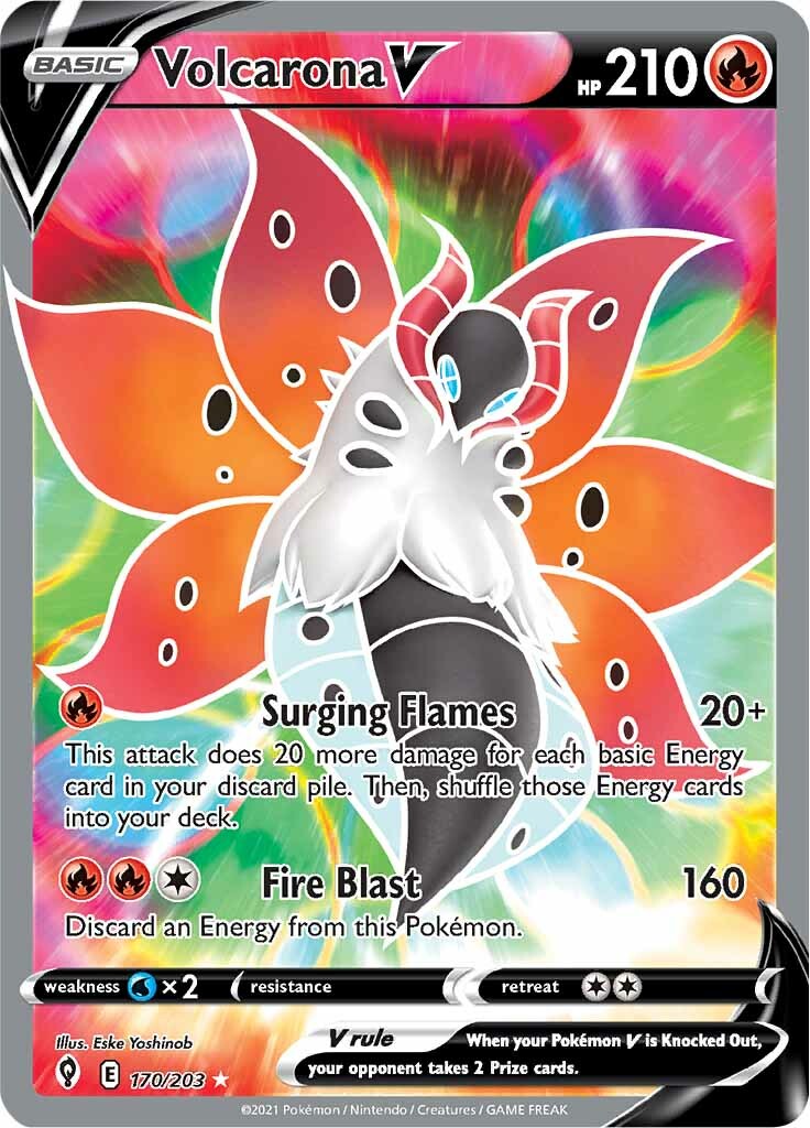 Volcarona V (170/203) [Sword & Shield: Evolving Skies] | Exor Games New Glasgow