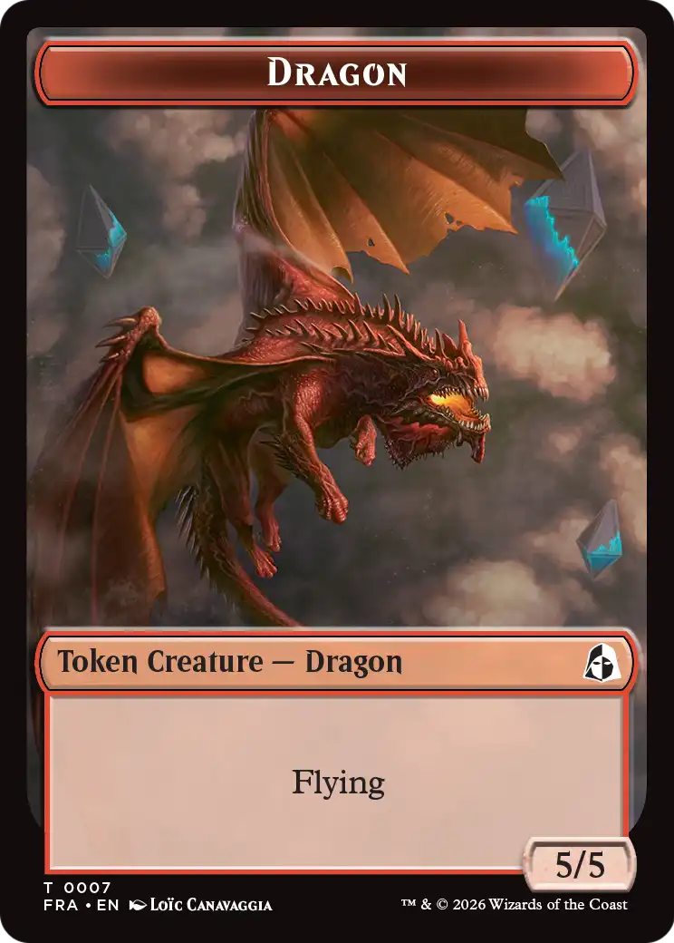 Dragon // Lotus Double-Sided Token [Reality Fracture Tokens] | Exor Games New Glasgow