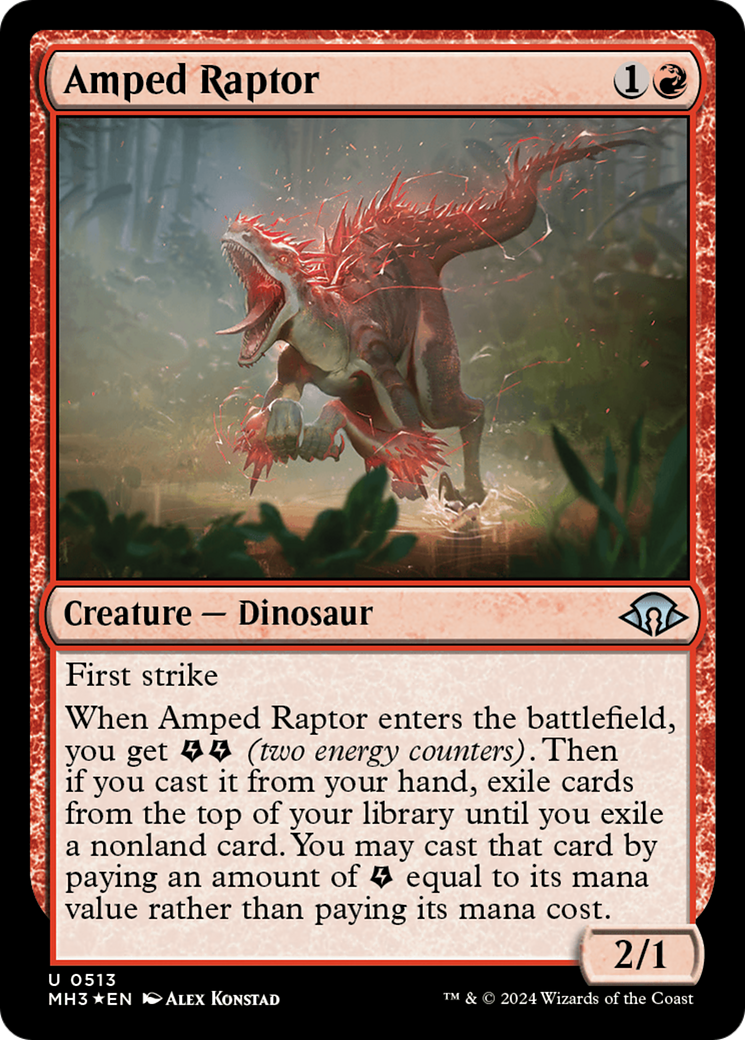 Amped Raptor (Ripple Foil) [Modern Horizons 3] | Exor Games New Glasgow