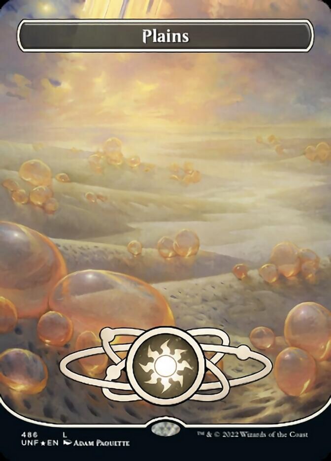 Plains (486) (Planetary Space-ic Land) (Galaxy Foil) [Unfinity] | Exor Games New Glasgow