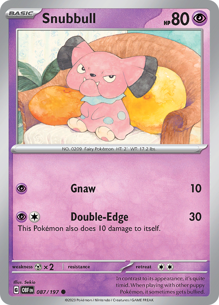 Snubbull (087/197) [Scarlet & Violet: Obsidian Flames] | Exor Games New Glasgow