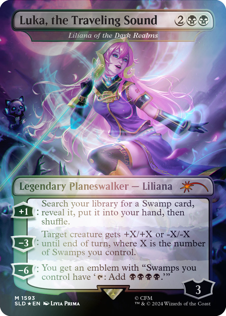 Luka, the Traveling Sound - Liliana of the Dark Realms (Rainbow Foil) [Secret Lair Drop Series] | Exor Games New Glasgow