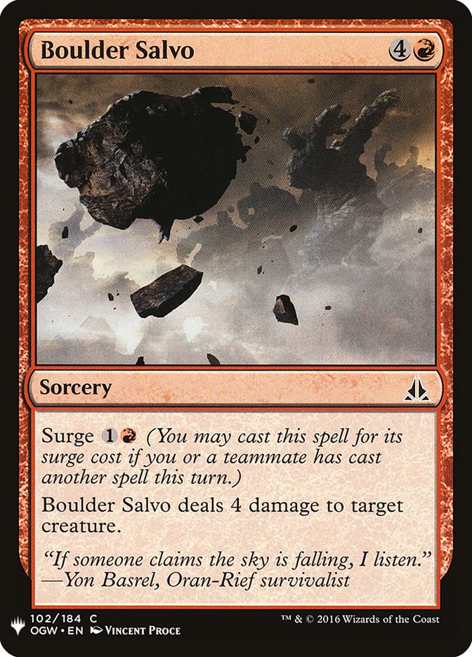 Boulder Salvo [Mystery Booster] | Exor Games New Glasgow