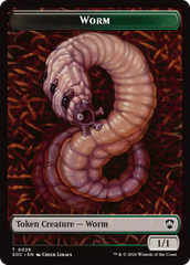 Eldrazi Spawn // Worm Double-Sided Token [Secrets of Strixhaven Commander Tokens] | Exor Games New Glasgow