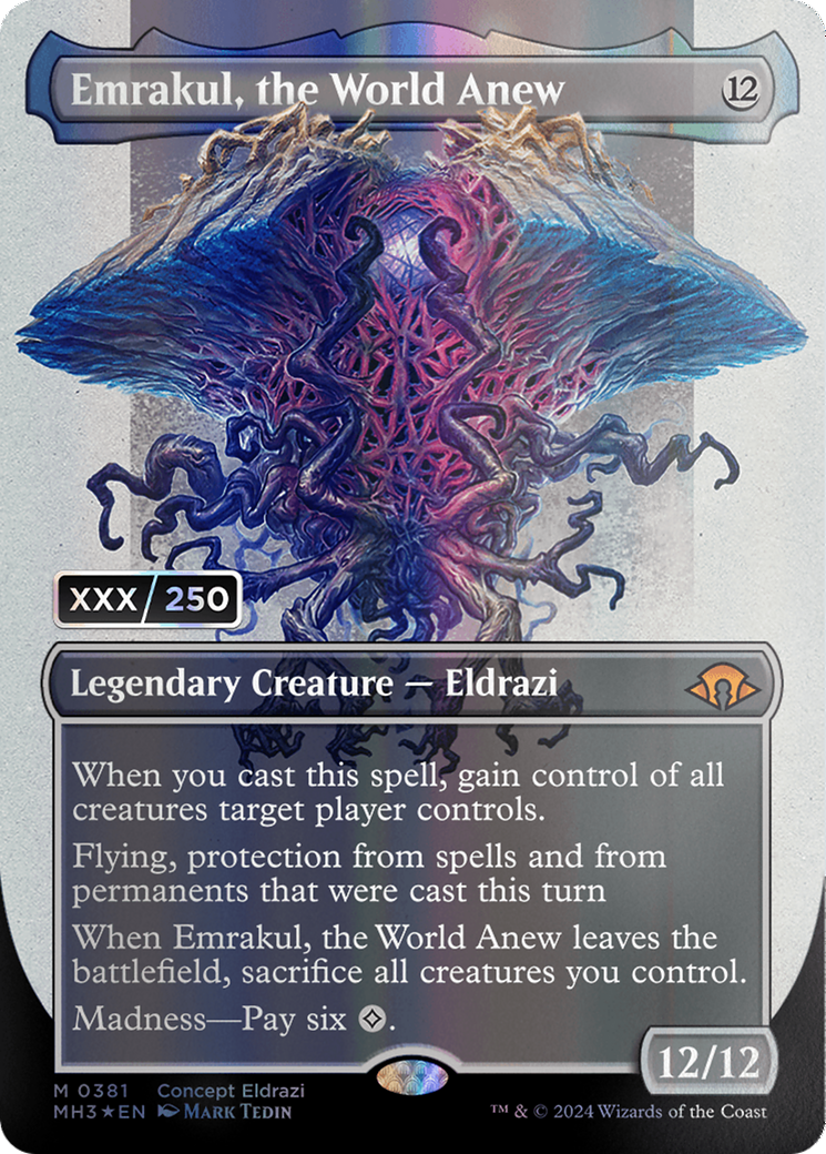 Emrakul, the World Anew (Borderless) (Serial Numbered) [Modern Horizons 3] | Exor Games New Glasgow