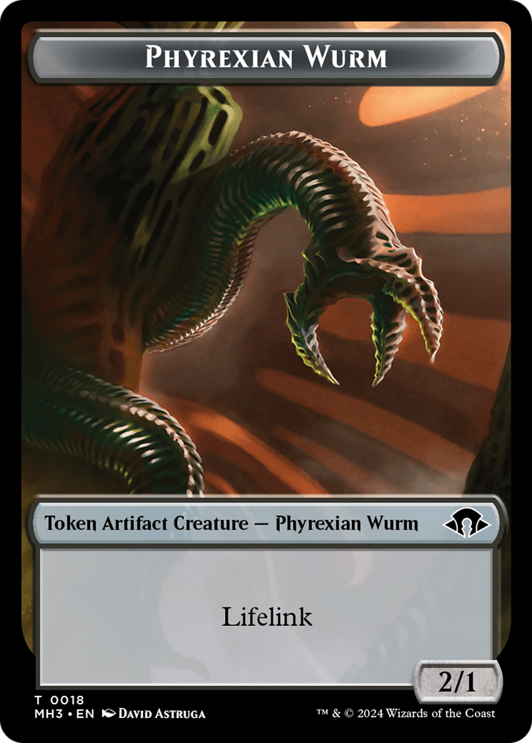 Phyrexian Wurm Token (0018) [Modern Horizons 3 Tokens] | Exor Games New Glasgow