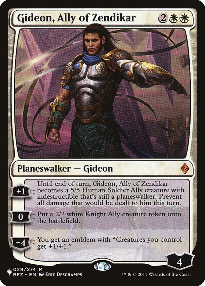 Gideon, Ally of Zendikar [The List] | Exor Games New Glasgow