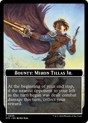 Bounty: Miron Tillas Jr. // Bounty Rules Double-Sided Token [Outlaws of Thunder Junction Commander Tokens] | Exor Games New Glasgow