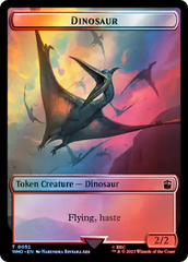 Soldier // Dinosaur Double-Sided Token (Surge Foil) [Doctor Who Tokens] | Exor Games New Glasgow
