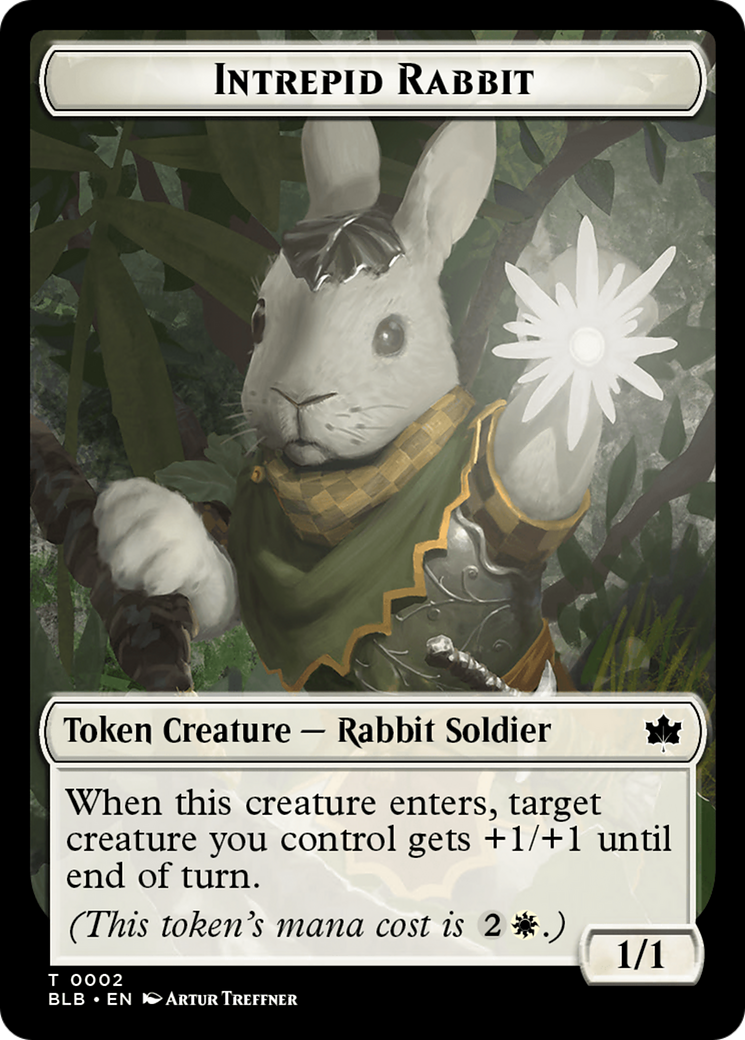 Intrepid Rabbit Token [Bloomburrow Tokens] | Exor Games New Glasgow