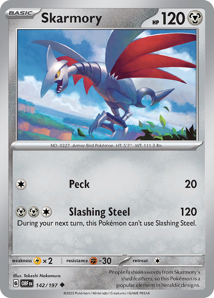 Skarmory (142/197) [Scarlet & Violet: Obsidian Flames] | Exor Games New Glasgow