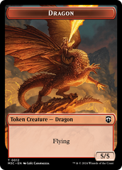 Shapeshifter (0008) (Ripple Foil) // Dragon Double-Sided Token [Modern Horizons 3 Commander Tokens] | Exor Games New Glasgow