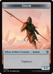 Golem (0015) // Thopter (0009) Double-Sided Token [Aetherdrift Tokens] | Exor Games New Glasgow