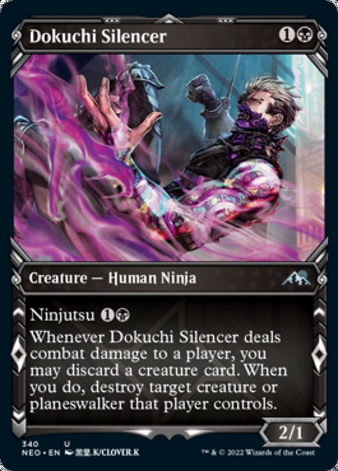 Dokuchi Silencer (Showcase Ninja) [Kamigawa: Neon Dynasty] | Exor Games New Glasgow