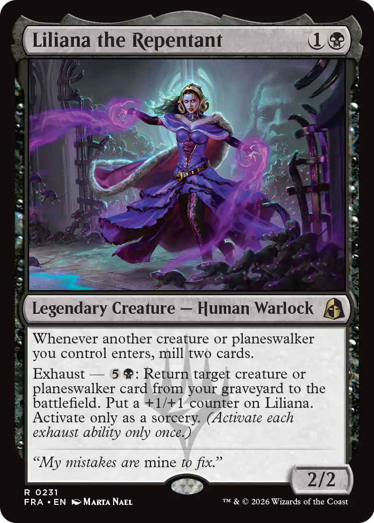 Liliana the Repentant [Reality Fracture] | Exor Games New Glasgow