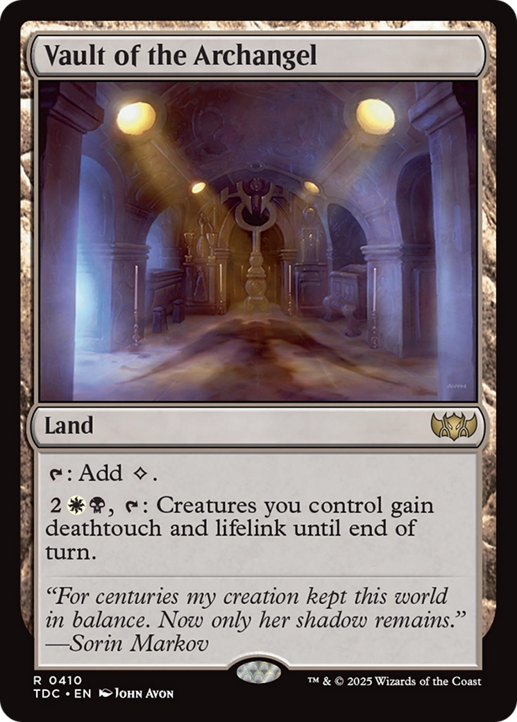 Vault of the Archangel [Tarkir: Dragonstorm Commander] | Exor Games New Glasgow