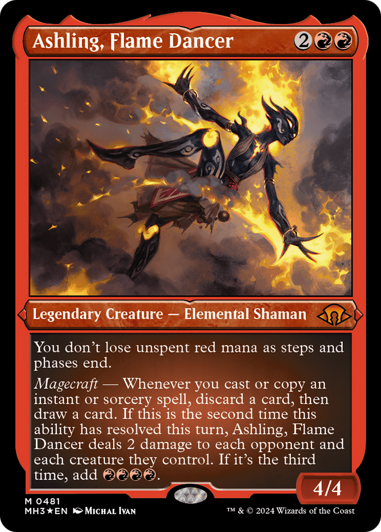 Ashling, Flame Dancer (Foil Etched) [Modern Horizons 3] | Exor Games New Glasgow