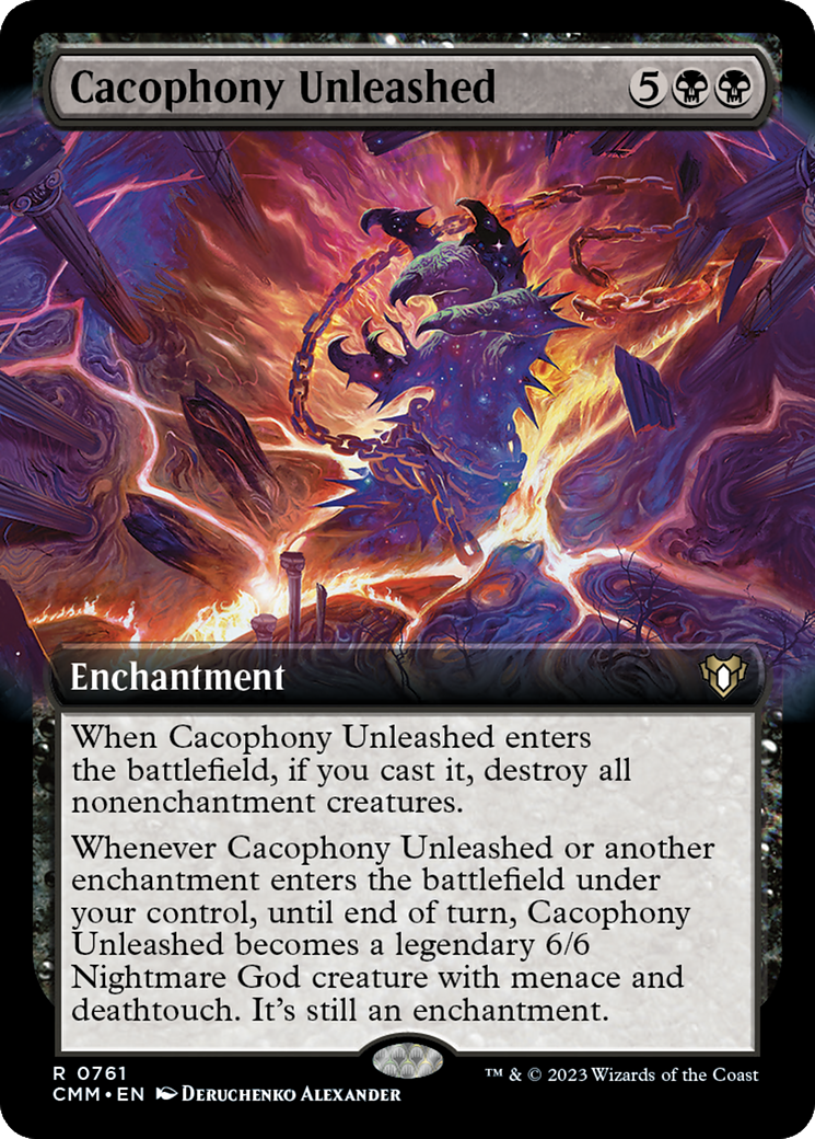 Cacophony Unleashed (Extended Art) [Commander Masters] | Exor Games New Glasgow