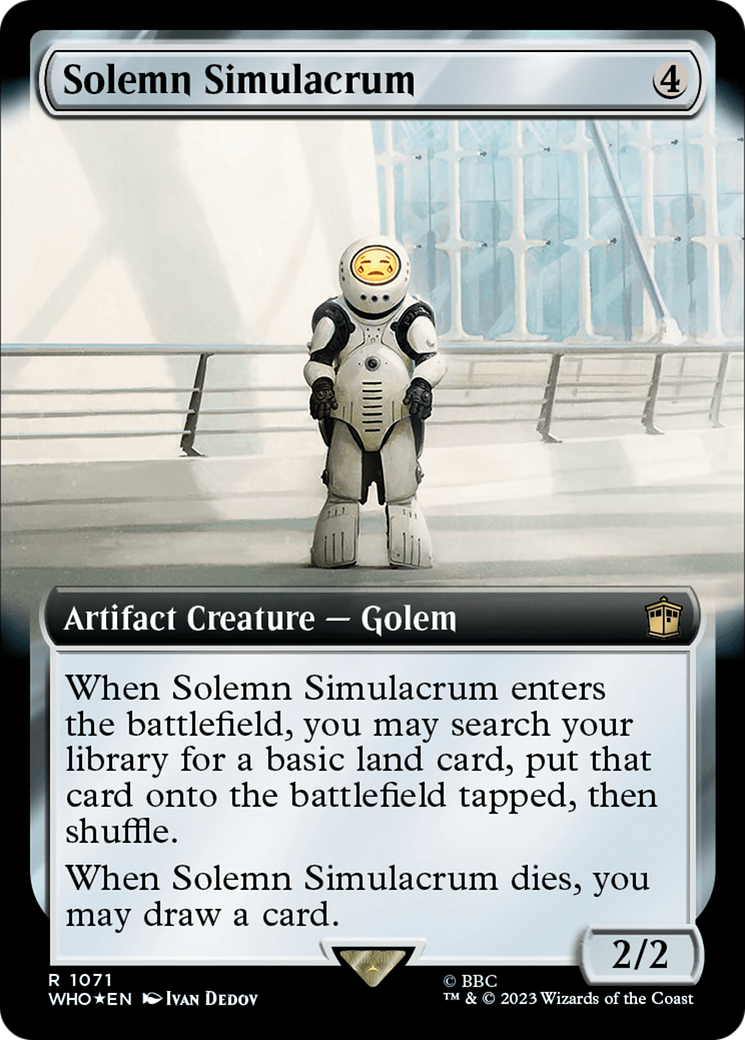 Solemn Simulacrum (Extended Art) (Surge Foil) [Doctor Who] | Exor Games New Glasgow