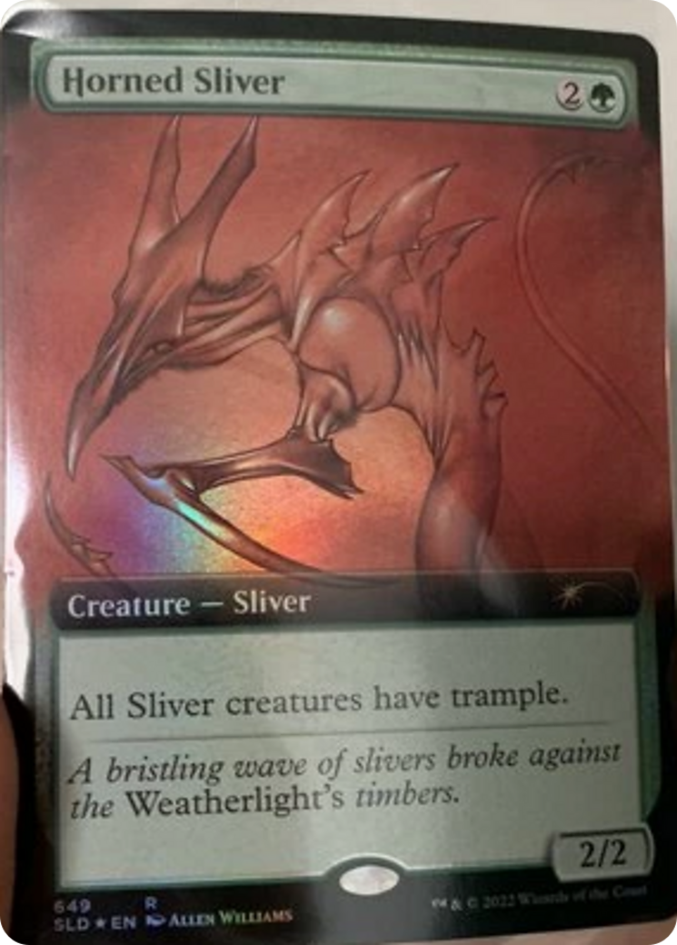 Horned Sliver (Extended Art) [Secret Lair Drop Promos] | Exor Games New Glasgow