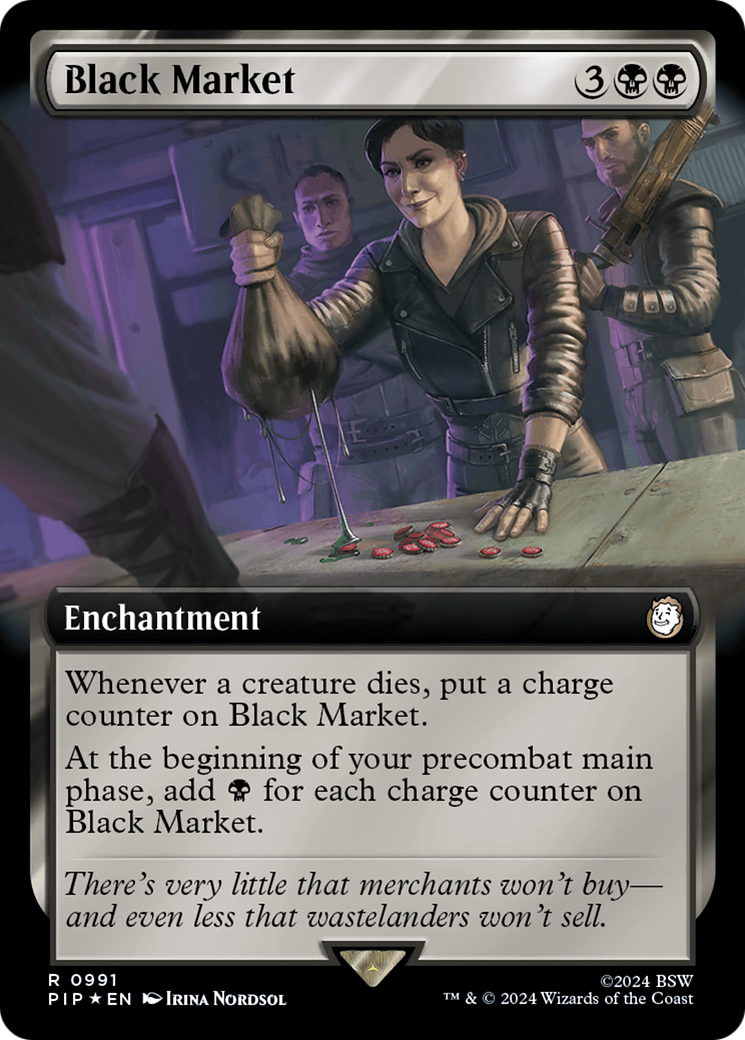 Black Market (Extended Art) (Surge Foil) [Fallout] | Exor Games New Glasgow