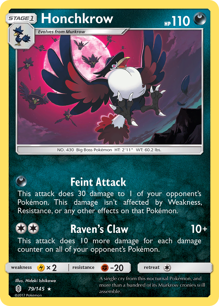 Honchkrow (79/145) [Sun & Moon: Guardians Rising] | Exor Games New Glasgow