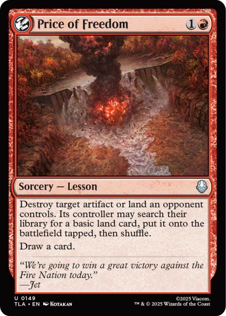 Price of Freedom [Avatar: The Last Airbender] | Exor Games New Glasgow