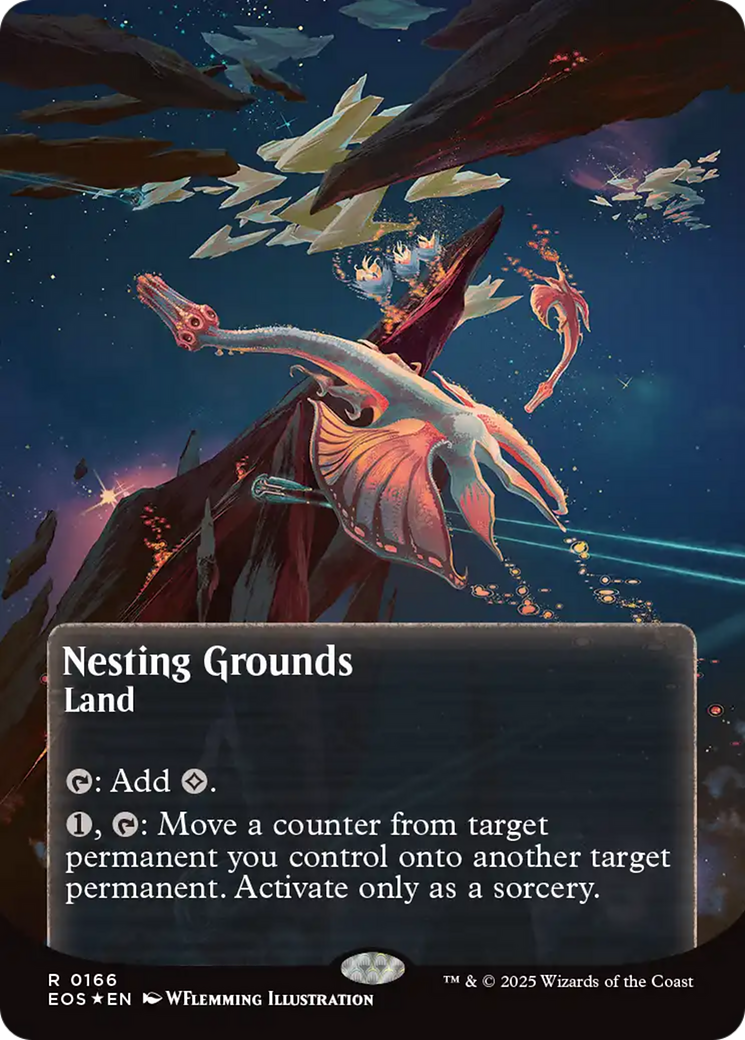 Nesting Grounds (0166) (Borderless) (Galaxy Foil) [Edge of Eternities: Stellar Sights] | Exor Games New Glasgow
