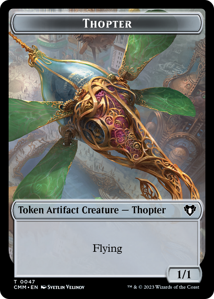 Thopter // Dragon (0020) Double-Sided Token [Commander Masters Tokens] | Exor Games New Glasgow