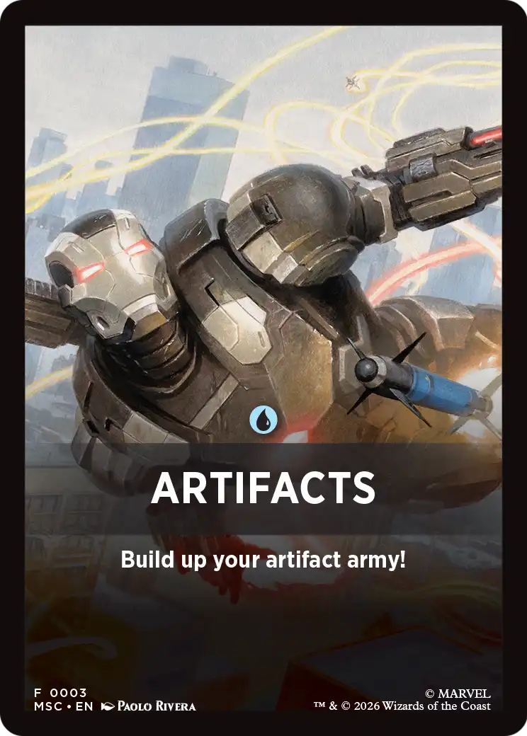 Artifacts Theme Card [Marvel Super Heroes Commander] | Exor Games New Glasgow