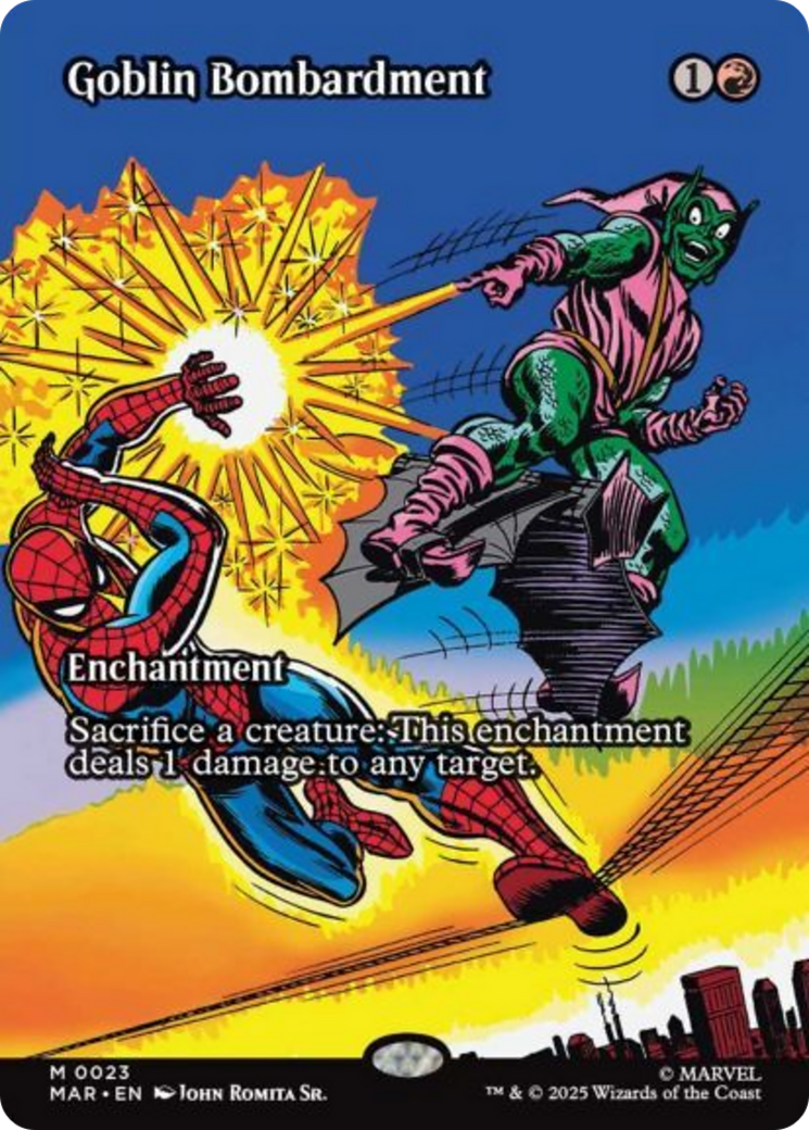 Goblin Bombardment (Borderless) [Marvel's Spider-Man: Eternal-Legal] | Exor Games New Glasgow