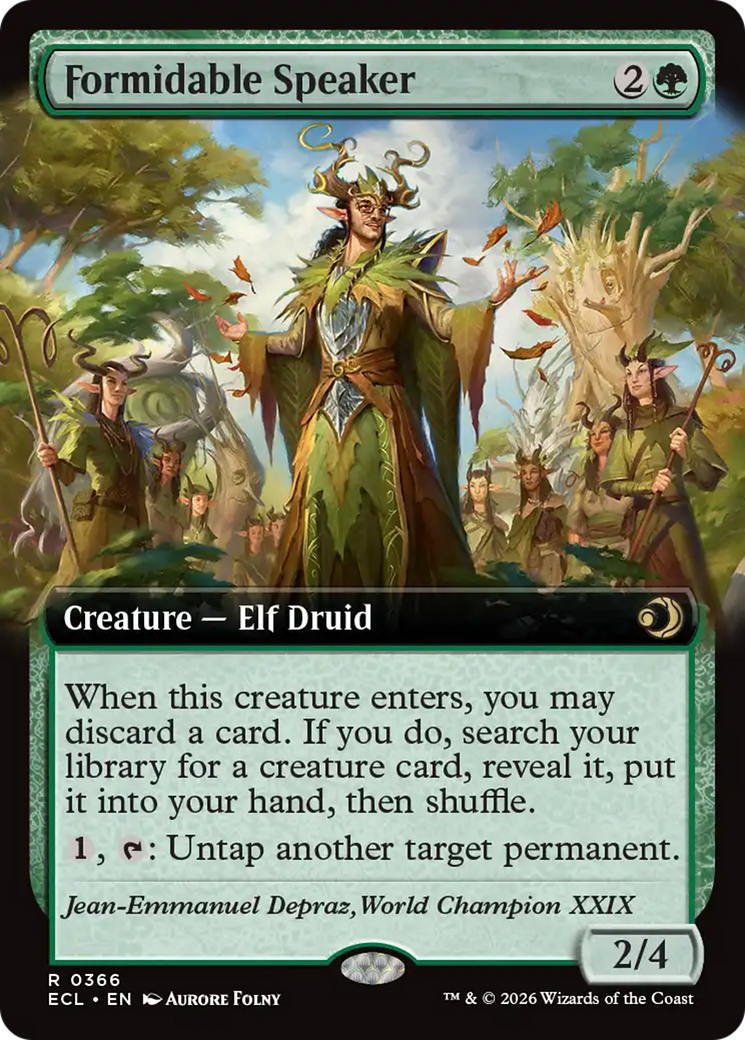Formidable Speaker (Extended Art) [Lorwyn Eclipsed] | Exor Games New Glasgow